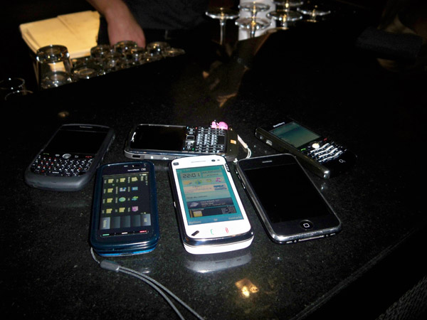 Nokia N97 with other phones iphone , nokia 5800, e71, blackberry