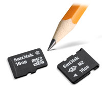 SanDisk Announces World's Largest Mobile Phone Memory Card Capacity With 16GB MicroSDHC & M2